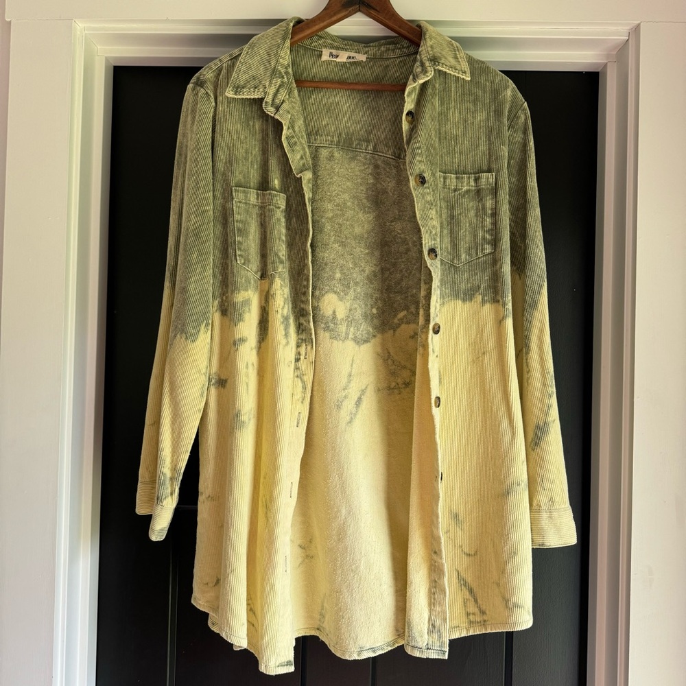 Peach Love California Corduroy Shacket Medium